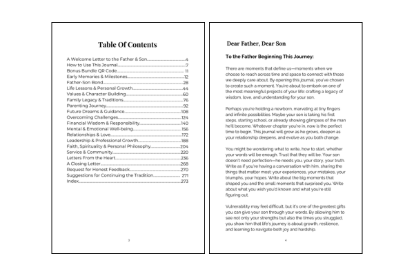 Letters to My Son - A Keepsake Journal for Fathers and Sons